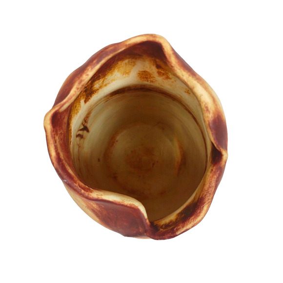 Studio Pottery Pit Fired Vase Free Form Vessel Artist Created Signed Unique - Picture 10 of 12